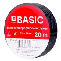 Изолента, класс А (профессиональная), 0.18х19мм, 20 метров, черная EKF Simple в Москве Изолента, класс А (профессиональная), 0.18х19мм, 20 метров, черная EKF Simple - foto
