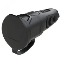 Розетка каб 16A/250V/2P+E/IP54 с черным крышкой и корпусом, маркер черный в Москве Розетка каб 16A/250V/2P+E/IP54 с черным крышкой и корпусом, маркер черный - foto